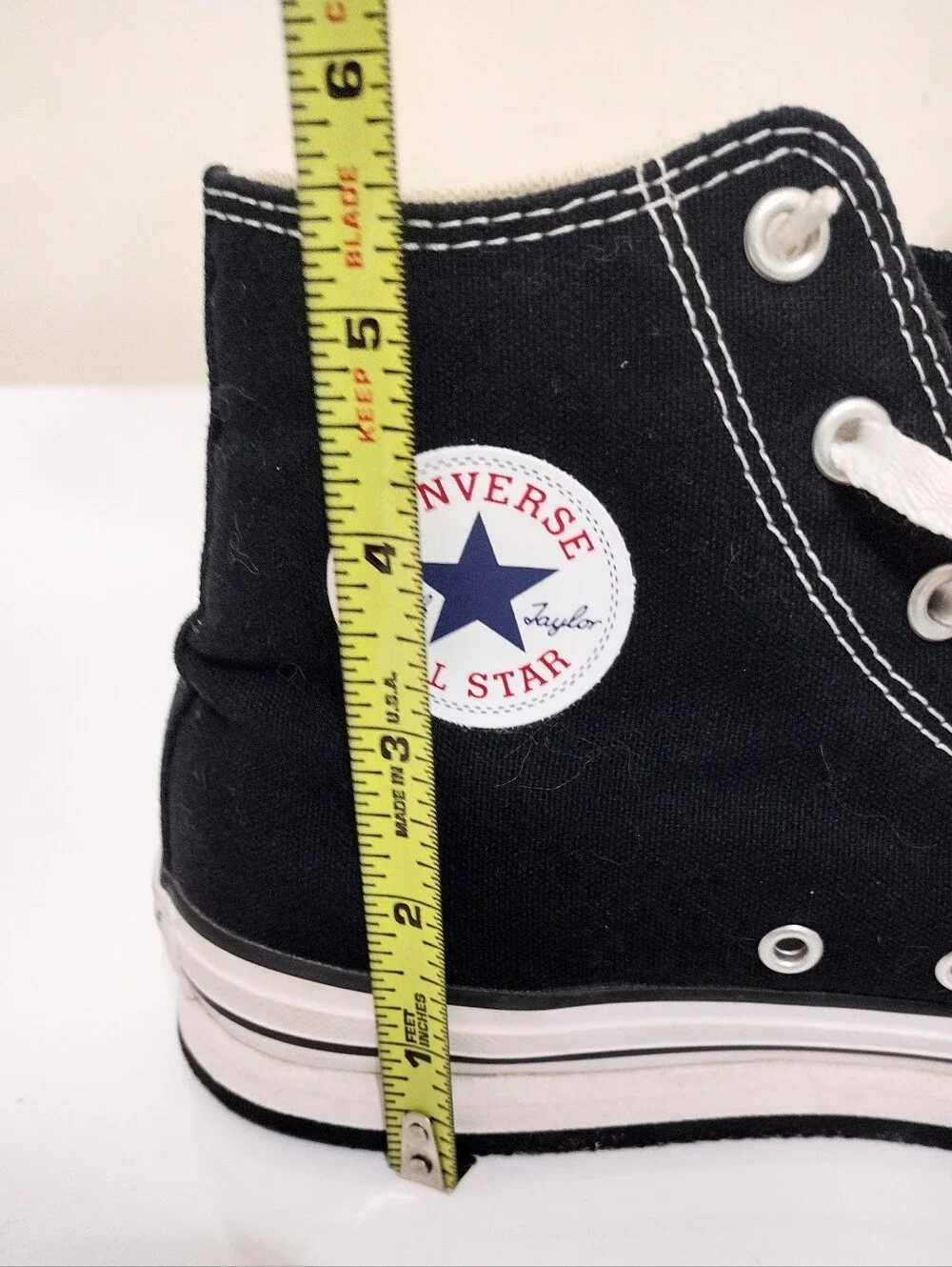 Converse Chuck Taylor All Star EVA Lift Platform High Top Black Kids Sz 6 Unisex